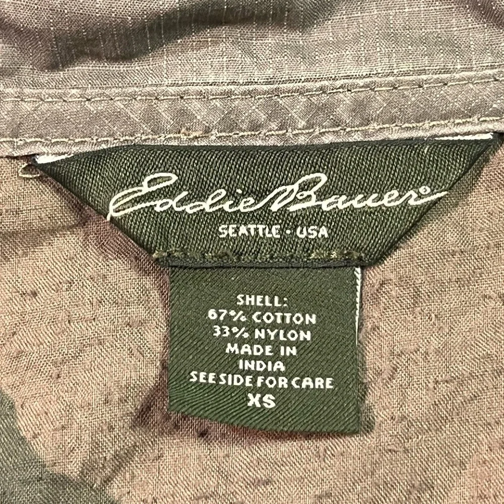 VTG Eddie Bauer Women's Military Style Utility‎ Jacket XS Long Water Resist